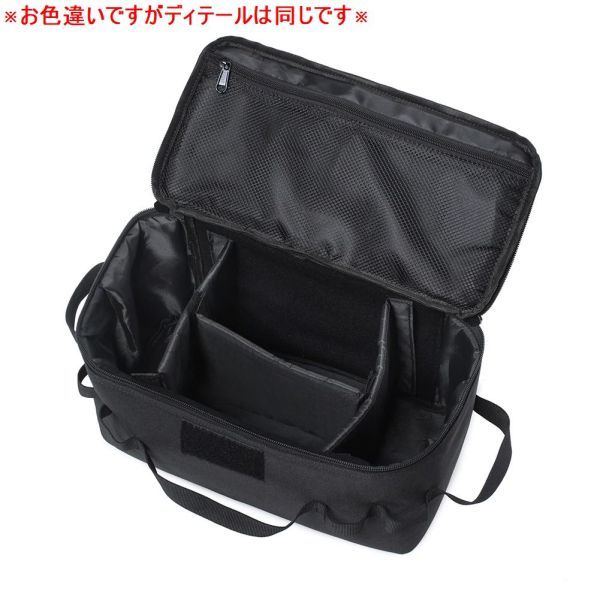 新品 アウトドア キャンプ バッグ 600D オクスフォードコットン カーキ ストレージバッグ ガスコンロ ハイキング トレッキング 登山の画像3