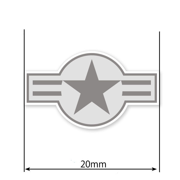 国籍マーク ステッカー アメリカ ロービジ 小(横幅20mm) 2枚セット_画像2