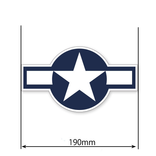 国籍マーク ステッカー アメリカ(旧タイプ1) 巨大(横幅190mm) 1枚+_画像2