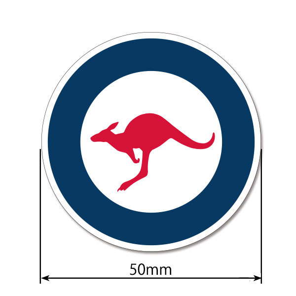 国籍マーク ステッカー オーストラリア 中(横幅50mm) 右左2枚セット+の画像2