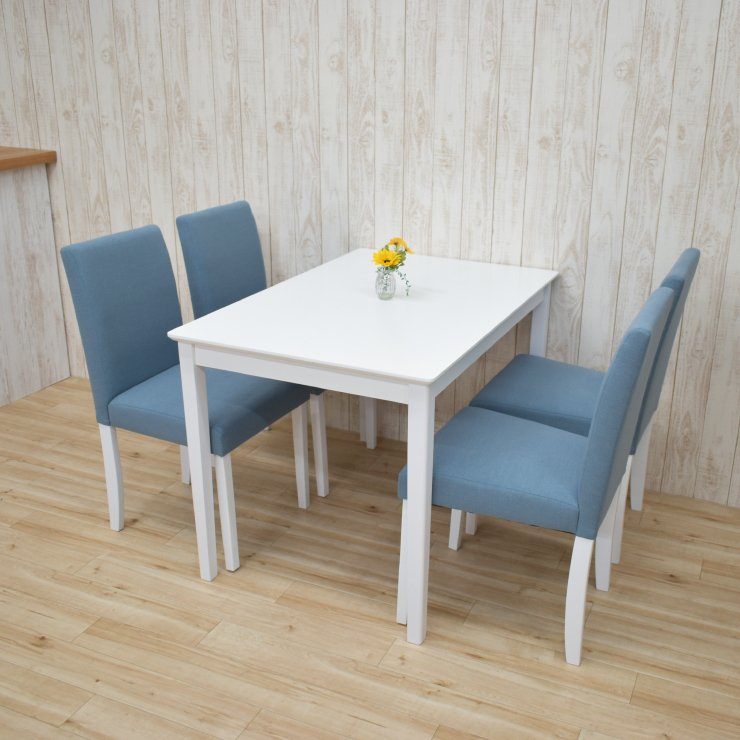  обеденный стол 5 позиций комплект ширина 105cm прямоугольный pt105kaku-5-rusi342bl белый голубой 4 человек для Cafe обеденный стол 10s-3k-190/160*2 so hg