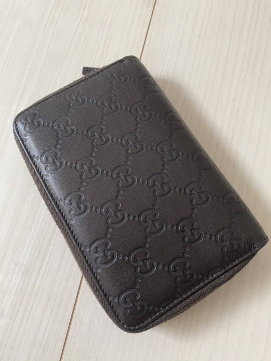 大人気 美品 GUCCI グッチ シマ コンパクトウォレット ラウンド