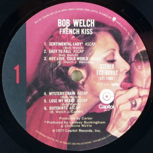 ■ボブ・ウェルチ(Bob Welch)｜フレンチ・キッス(French Kiss) ＜LP 1977年 帯付き・日本盤＞フリートウッド・マックのメンバーも参加_画像8