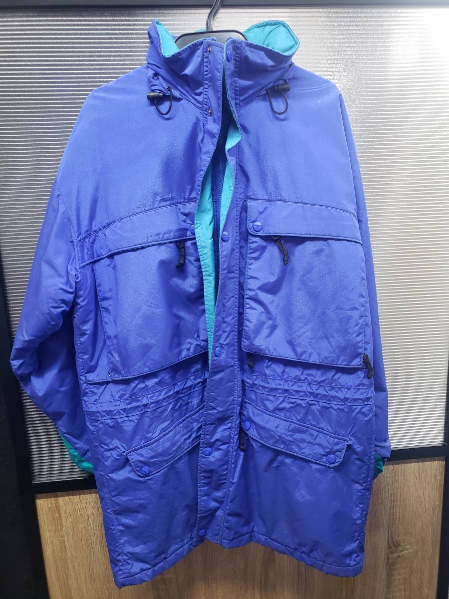 国産】 USED ジャンバー ダウン コート エルエルビーン L.L.Bean 青