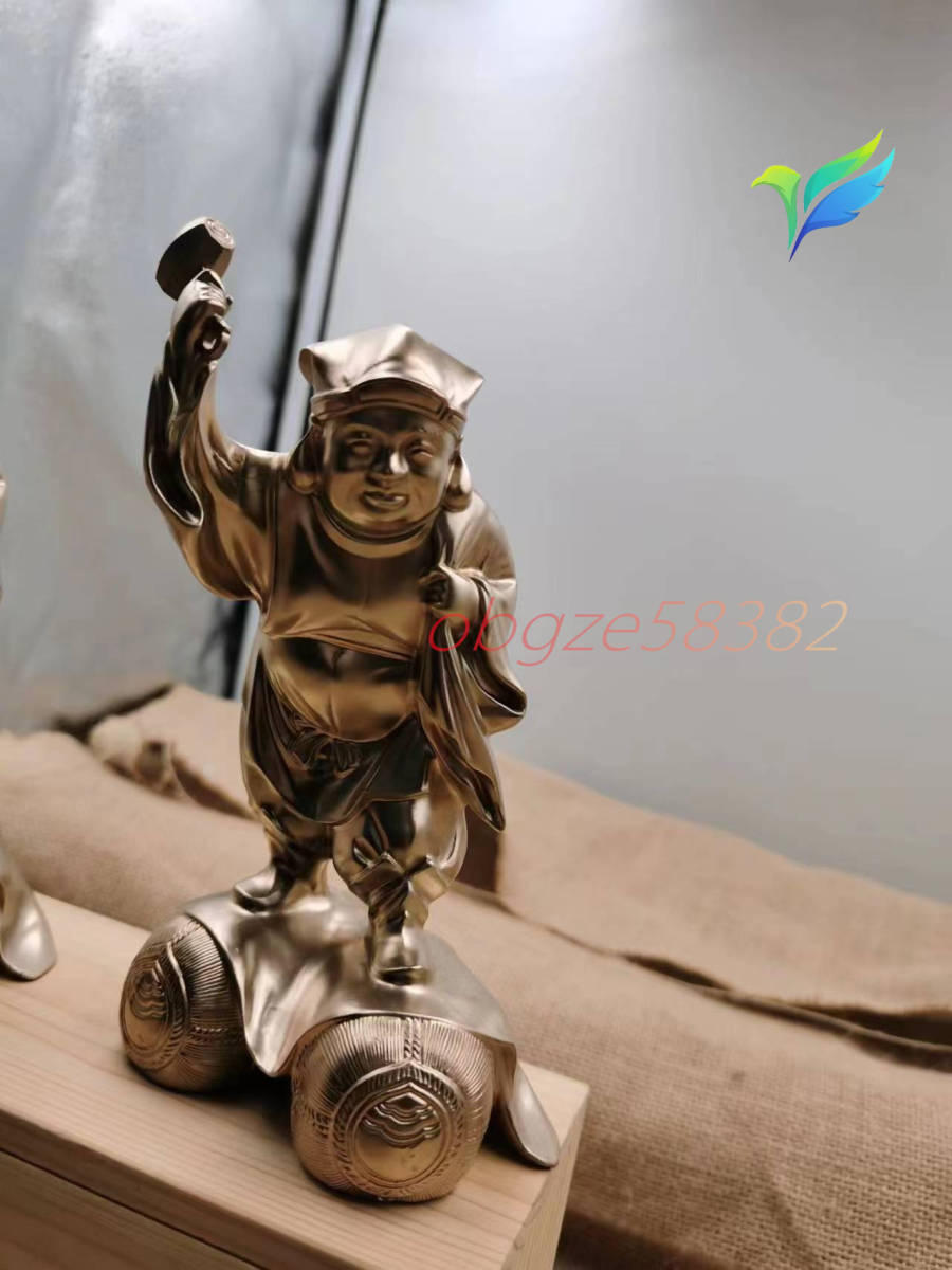 密教法具 寺院用仏具」 金槌大黒天 真鍮製磨き仕上 高さ15.5cm | www