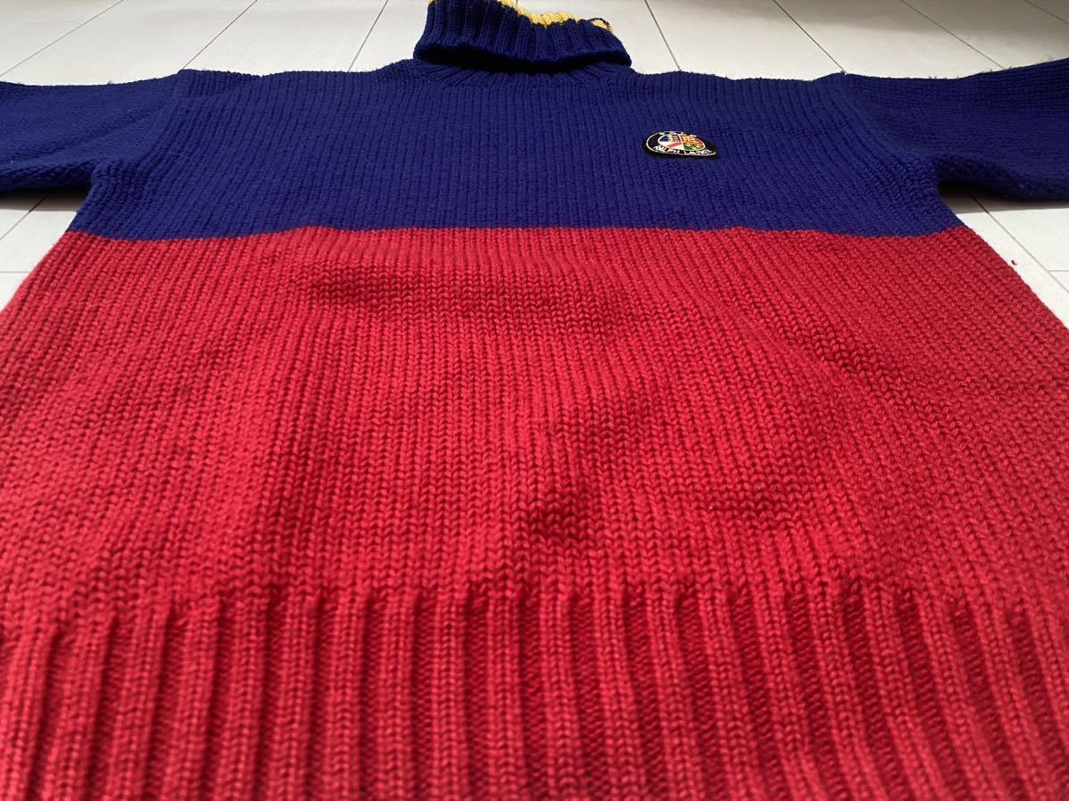 送料無料 美品 80s vintage ビンテージ POLO ラルフローレン COOKIE クッキー タートルネック 2-TONE KNIT ニット セーター 90s RRL SPORT_画像6