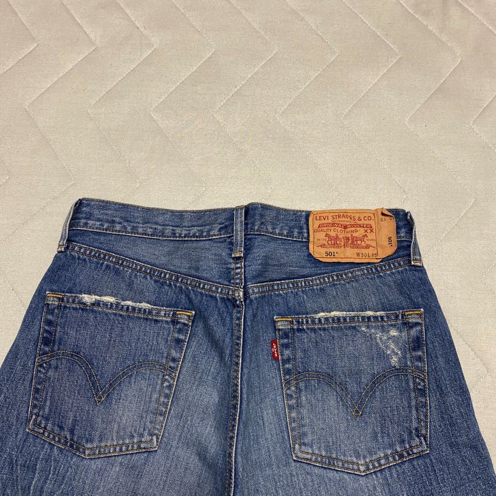 4A LEVIS リーバイス 501 デニム ジーンズ ジーパン パンツ 30 ショートパンツ ハーフパンツ 短パン 半パン SP501-00 格安_画像5