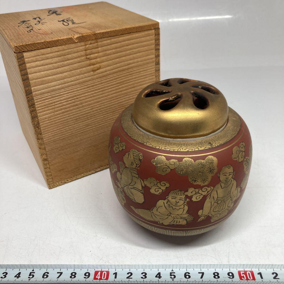 になります 新品未使用 畑萬陶苑 香炉 白梅 共箱 高級 DqxRN