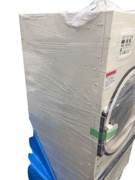 § F002 1 jpy start! [ direct receipt limitation ] electric type rotation dryer VE100 Yamamoto factory 3.200V business use coin laundry load amount 10. operation not yet verification 