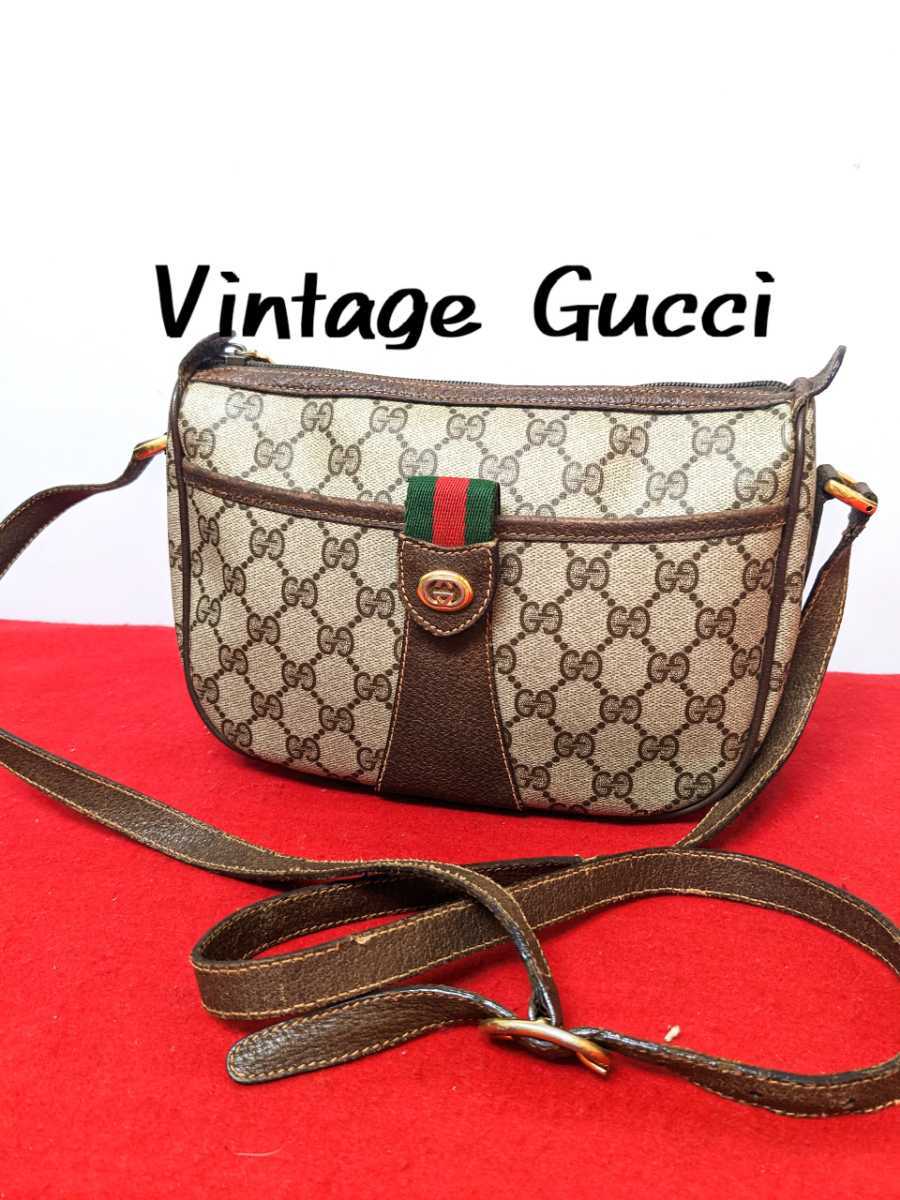 良品 極希少！Gucci シェリーライン ショルダーバッグ オールドグッチ