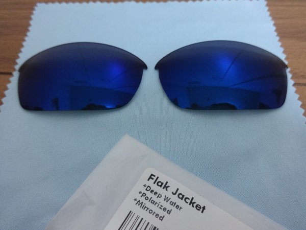 処分価格！★ フラックジャケット用 カスタム偏光レンズ PACIFIC BLUE(DEEP WATER) Color Polarized 新品　 Flak Jacket Sunglasses