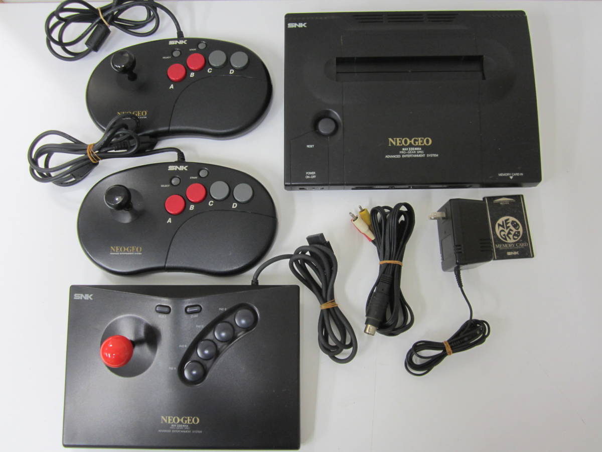ヤフオク! - SNK NEO GEO ネオジオ 本体 コントローラー×3...