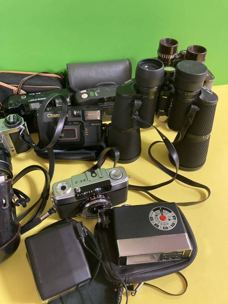 カメラ・双眼鏡・レンズ/まとめて カメラ 13点 双眼鏡2点 望遠レンズ1点Canon Minolta PENTAX Yashica FUJICA 動作未確認 ジャンク品