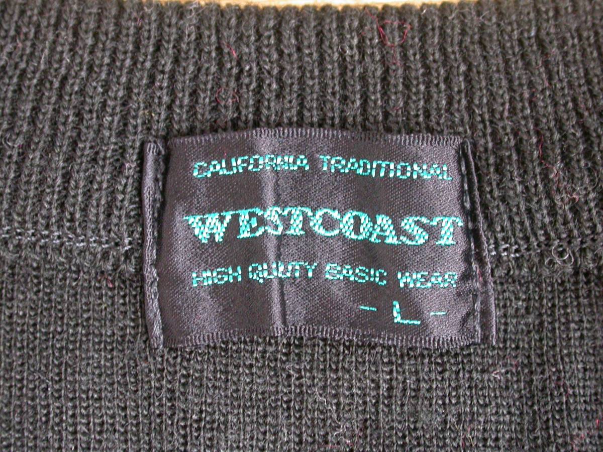 WESTCOAST ベスト　黒　アクリル60% 毛40%_画像3