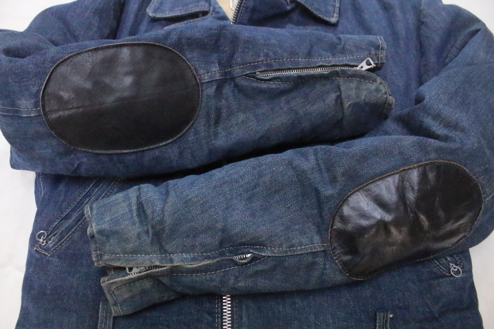 VintageOriginal 70's Schott デニムライダースジャケット 表記44 中綿入り ショット ヴィンテージ古着 バイカー USA製 アメカジ_画像5