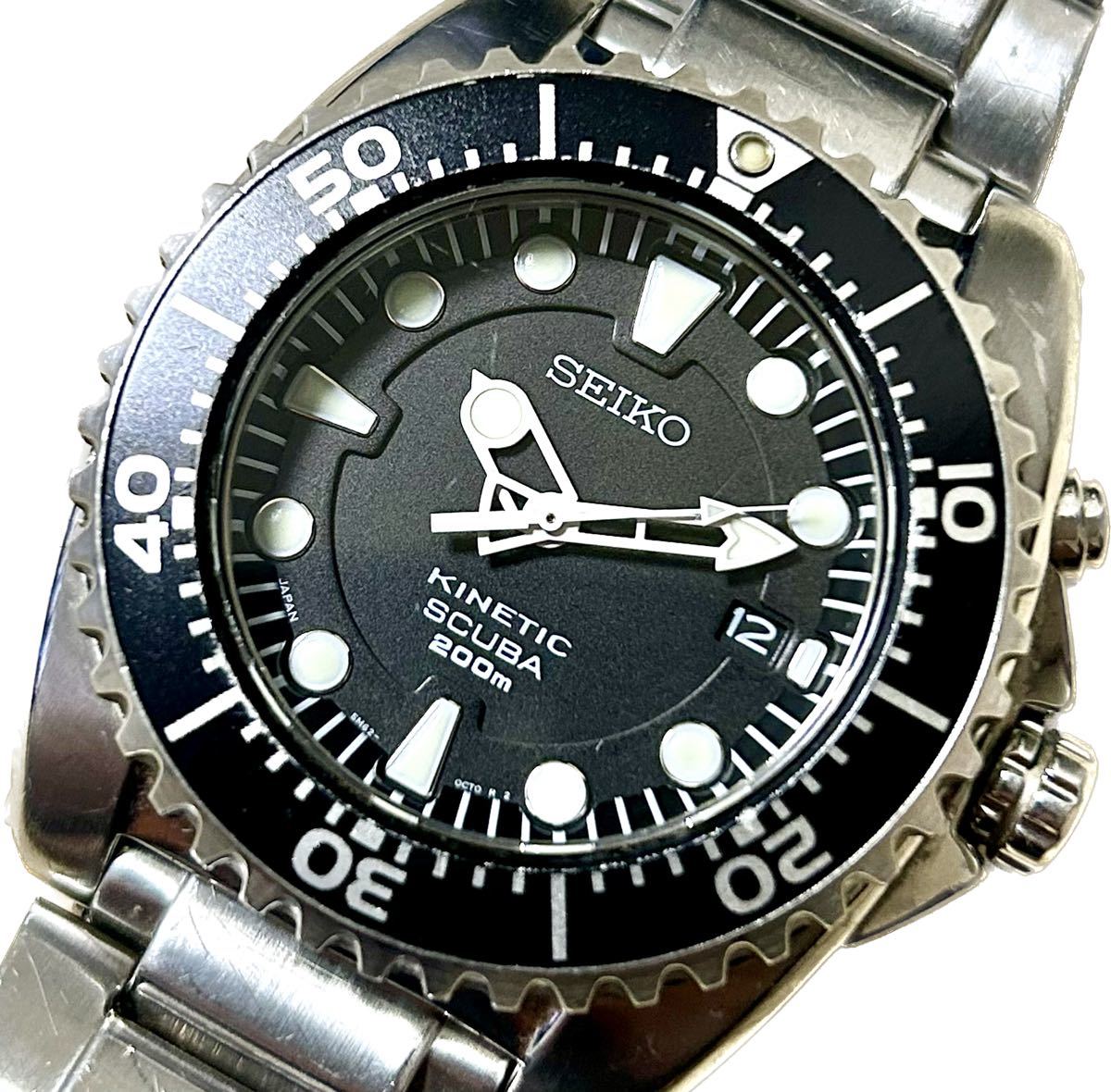夏セール開催中 SEIKO kinetic ダイバー 5M62-0BL0 kids-nurie.com