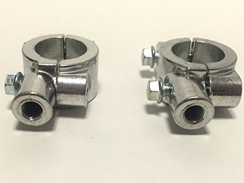 (nakira) ミラー ホルダー 2個セット クランプ ブラケット バイク ハンドル 汎用 22mm (シルバー 10mm_画像3