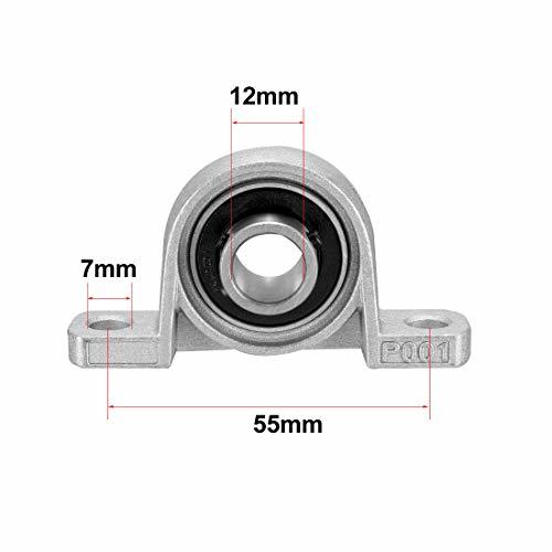 uxcell ピローブロックベアリング KP001ベアリング 垂直ベアリング ボア径12mm 2個入り_画像2