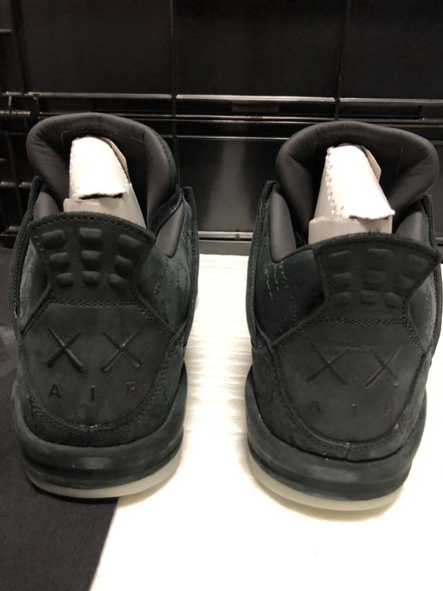 希少 ■ KAWS NIKE AIR JORDAN 4 RETRO BLACK カウズ ナイキ エアジョーダン4 レトロ ブラック/ブラック 930155-001 スニーカー 29cm us11_画像5