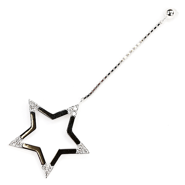 超格安一点 0.116ct 0.116ct チェーンピアス ダイヤモンド K18 SH80737