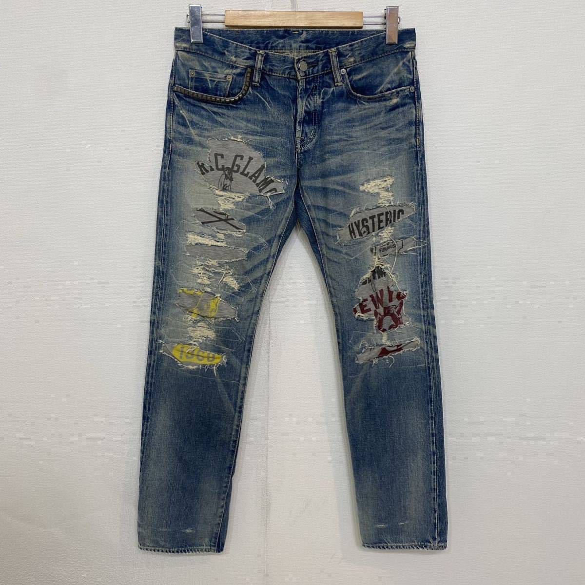 超安い (773) キムタク 着 HYSTERIC GLAMOUR CPR 加工 スタッズ デニム