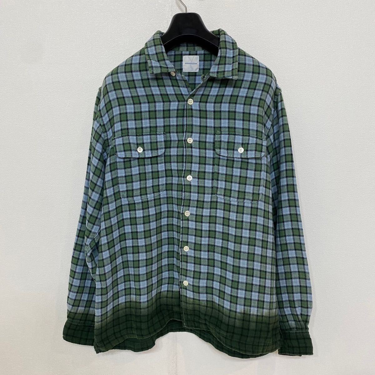【1着でも送料無料】 (808) 90s グッドイナフ グラデーション グリーン シャツ ネル チェック GOODENOUGH 年代 90 初期 美品 長袖シャツ 【1着でも送料無料】 (808) 90s グッドイナフ グラデーション グリーン シャツ ネル チェック GOODENOUGH 年代 90 初期 美品 長袖シャツ