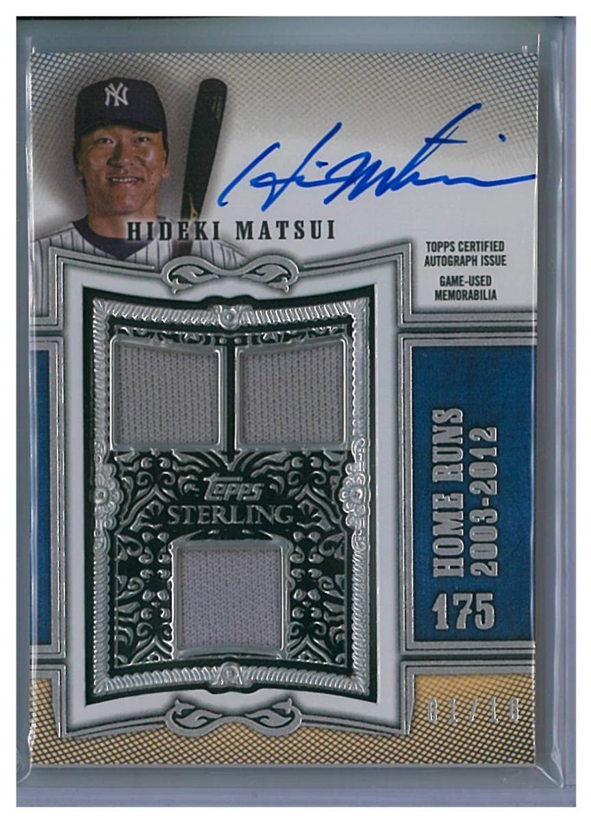 税込) 2020 松井秀喜 TOPPS 直筆サイン 1/10 RELICS AUTO SWINGS