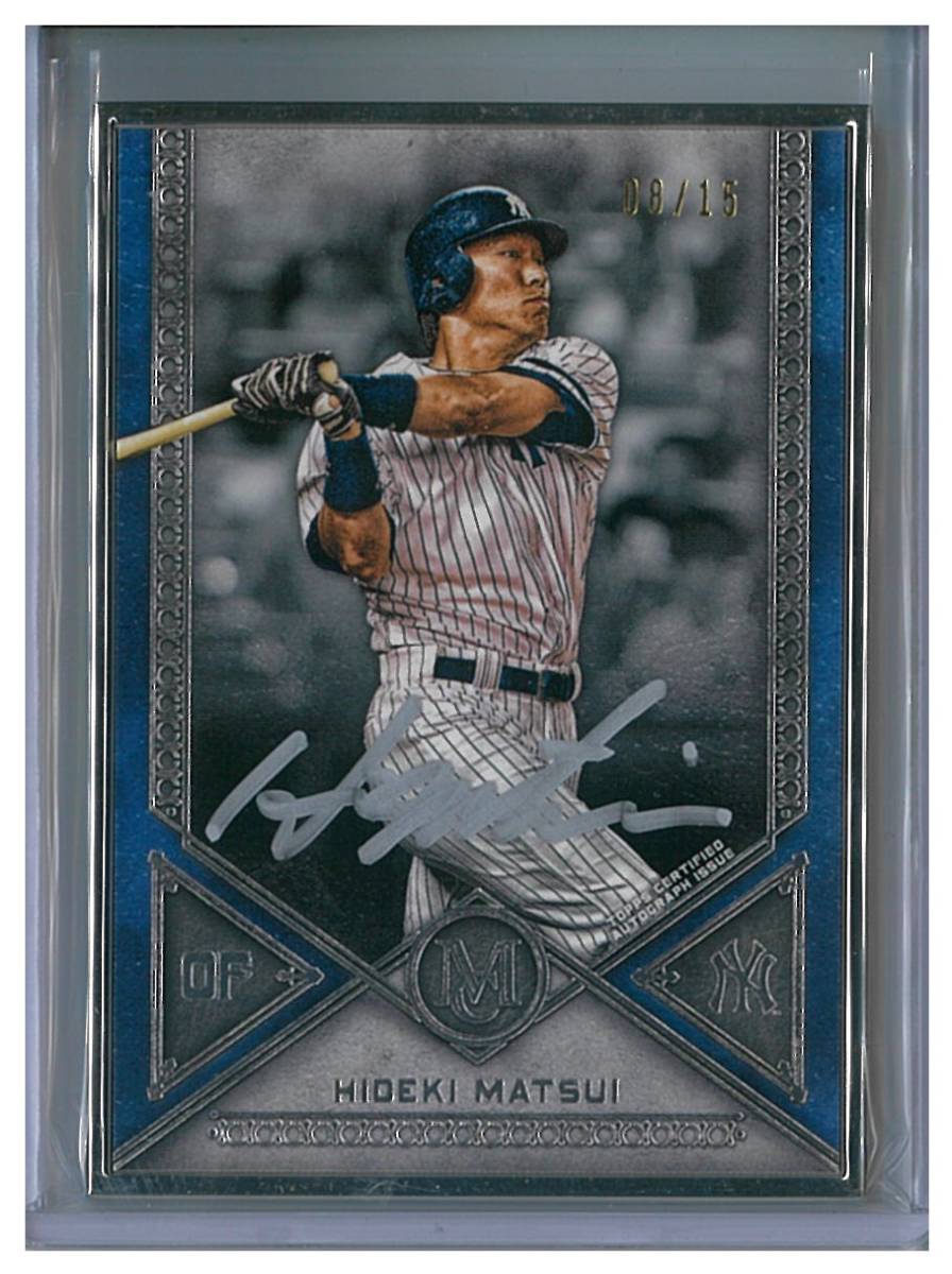 松井秀喜 2019 TOPPS MUSEUM COLLECTION SILVER FRAMED AUTO /15 直筆サイン_画像1