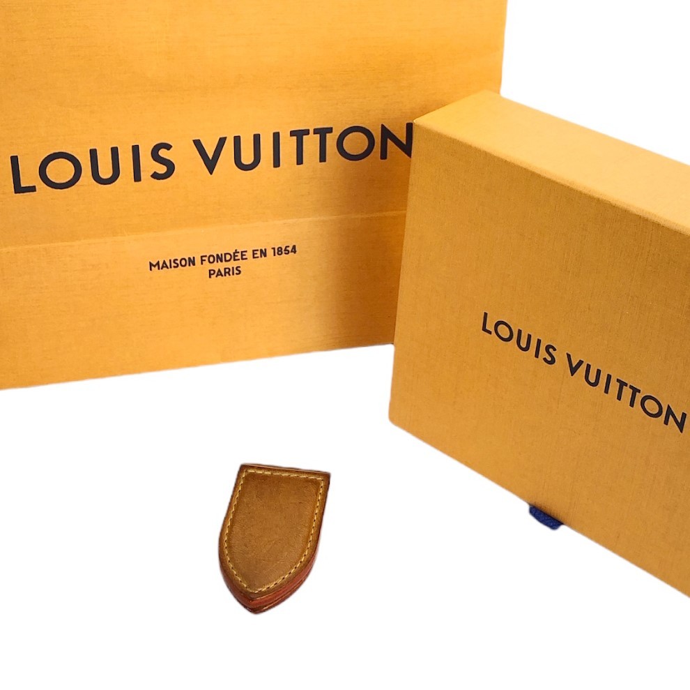 Louis Vuitton ルイヴィトン マネークリップ パンスアビエ ヌメ革 レザー 本革 LV ロゴ ブラウン 財布