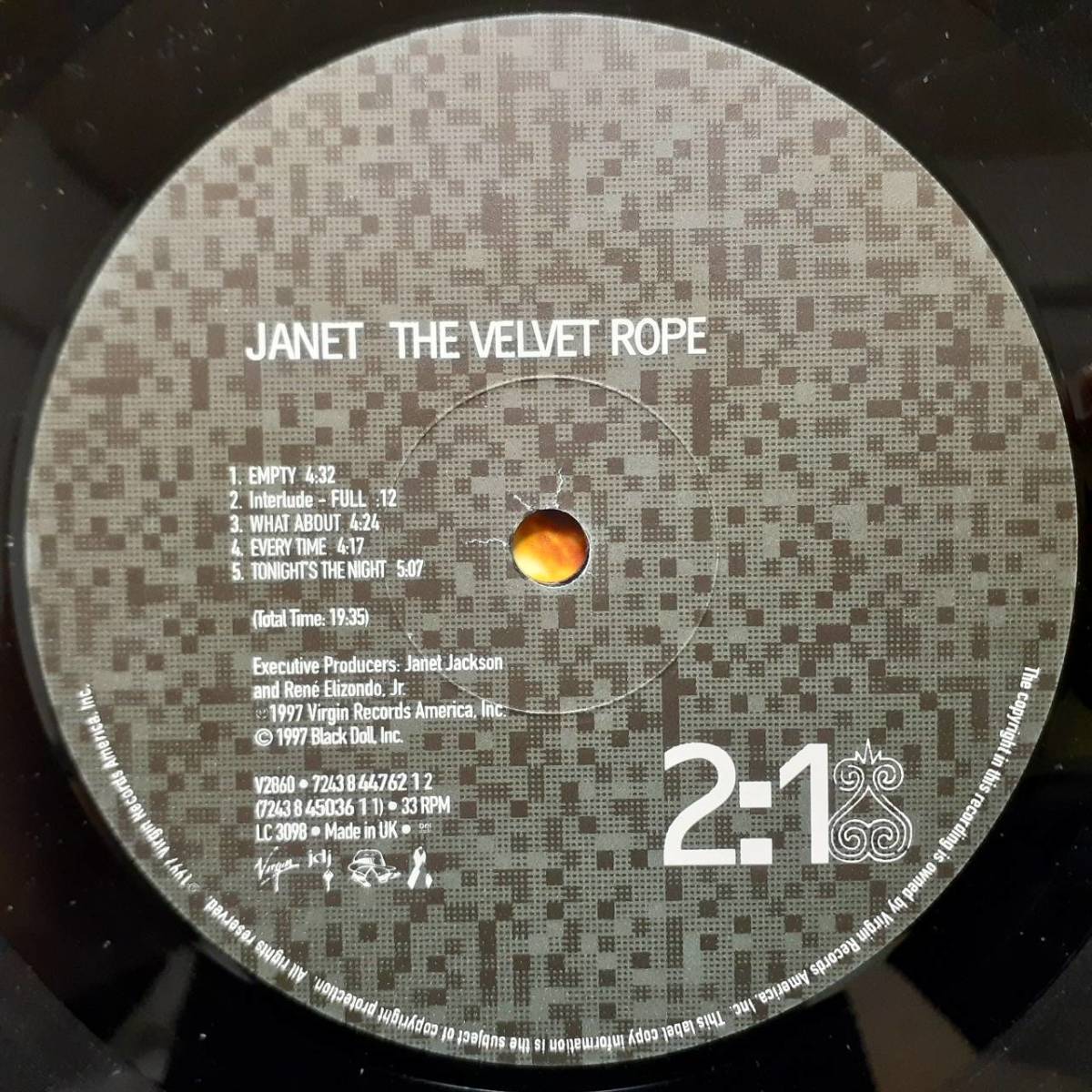 良品！英オリジ2LP 高音質 マト枝4面1-1-1！Janet Jackson /The Velvet Rope 1997年 VIRGIN V2860 Got 'Til It's Gone 収録！Joni Mitchellの画像9