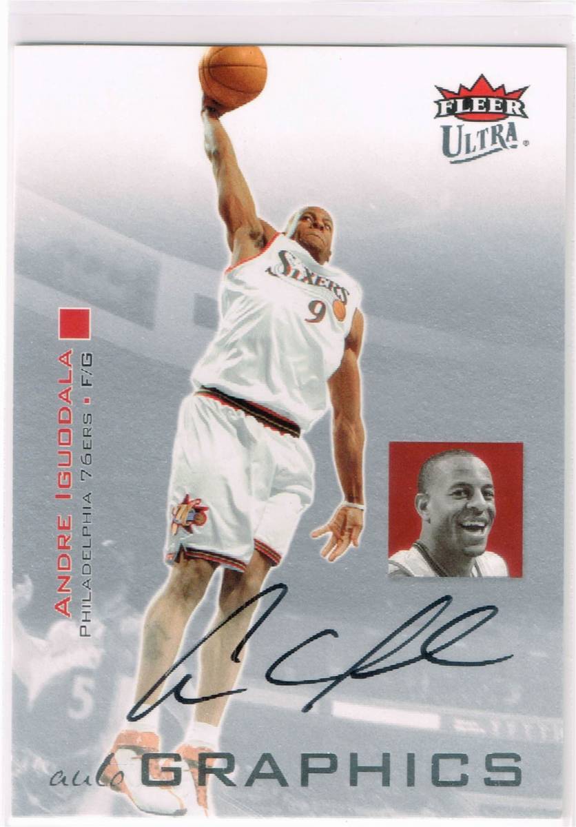 2007-08 NBA Fleer Ultra Autographics Black #AU-AI Andre Iguodala Auto Autograph フレア ウルトラ アンドレ・イグダーラ 直筆サインの画像1
