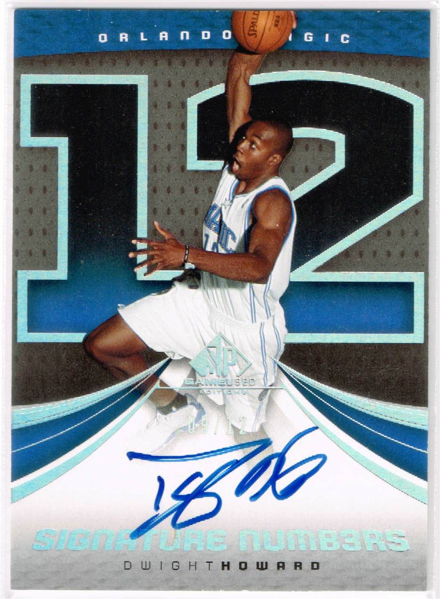 2005-06 UD SP Game Used Signature Numbers Autograph #NU-DH Dwight Howard 09/12 Auto ドワイト・ハワード 直筆サイン