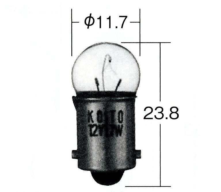 タクティー 計器灯 表示灯用 (パネル ジグナルランプ) 品番[ Ｖ91191102 ] 形/色 Ｇ10 一般メーター用 １個_画像1