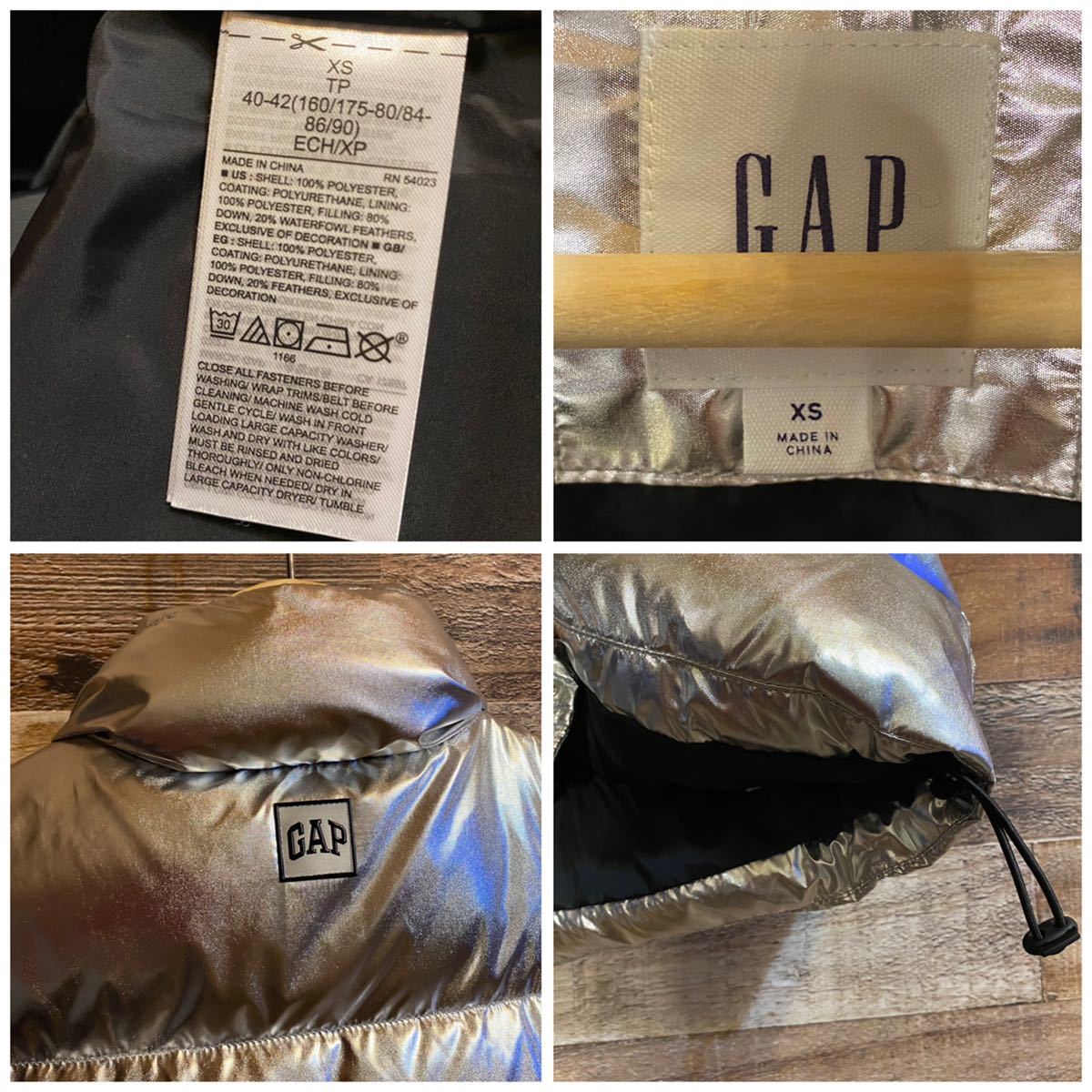綺麗】GAP シルバー メタリック ダウンベスト|Yahoo!フリマ(旧 綺麗】GAP シルバー メタリック ダウンベスト|Yahoo!フリマ(旧