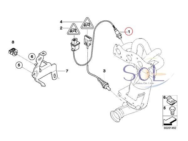 BMW MINI ミニ R55 R56 R57 ラムダセンサー O2センサー Cooper One クーパー 11787560957 11787590713 出荷締切18時_画像2