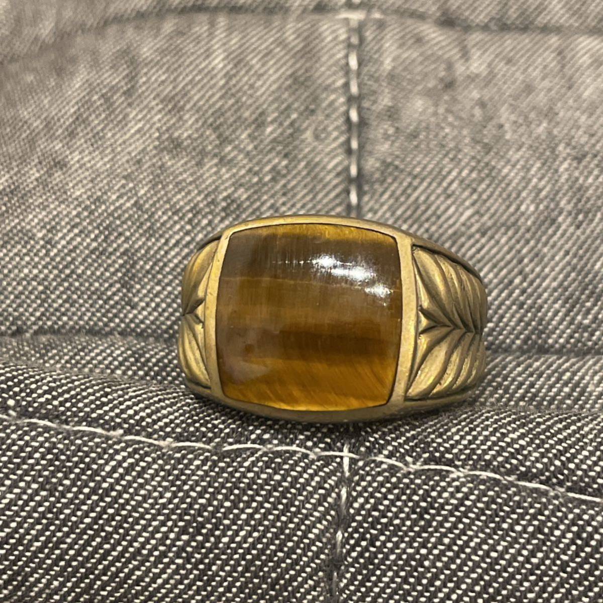 タイガーアイ Tiger Eye Ring DY925 リング 指輪 24号_画像1