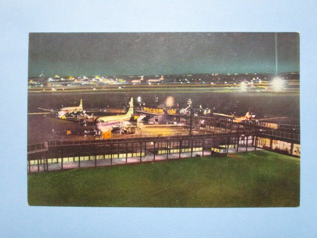 e4931東京国際空港　夜の国際線発着場絵葉書_画像1