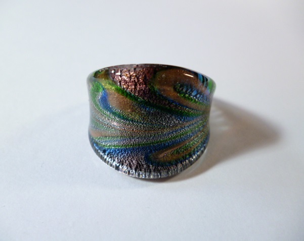 β Venetian glass Venetian glass ring β ring Venetian glass venechi Anne Venetian 