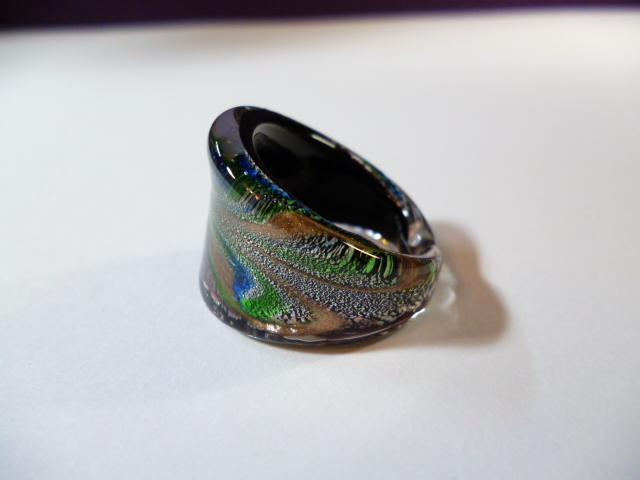 β Venetian glass Venetian glass ring β ring Venetian glass venechi Anne Venetian 