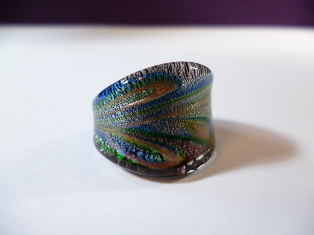 β Venetian glass Venetian glass ring β ring Venetian glass venechi Anne Venetian 