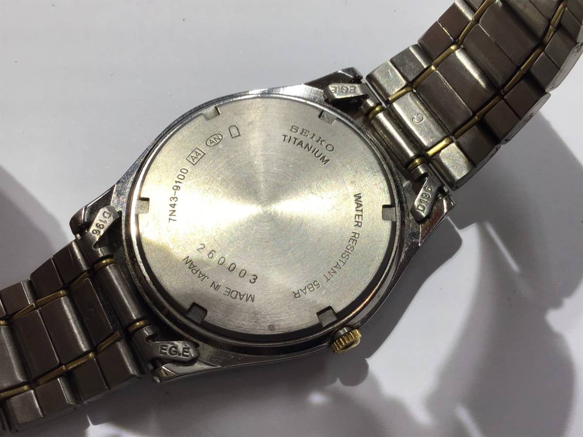 ヤフオク! - #6115 SEIKOセイコー TITANIUMチタンニウム デイ...