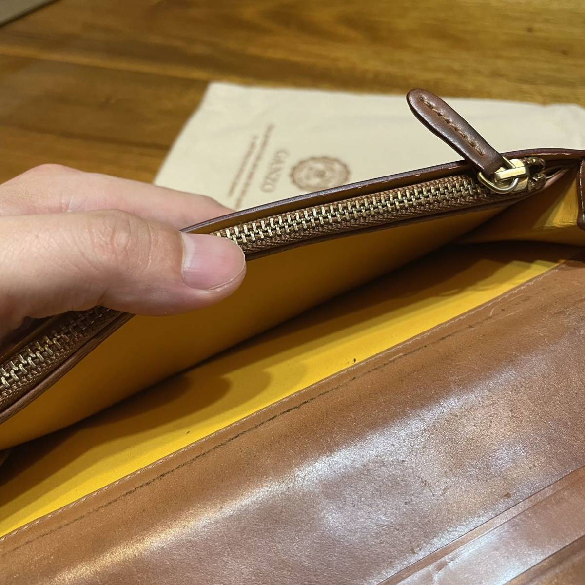 GANZO ガンゾ シェルコードバン2 ファスナー 小銭入れ付長財布