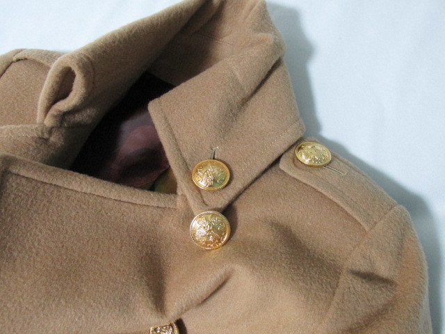 SLY Sly шерсть & кашемир двойной пальто золотой кнопка боковой Benz 