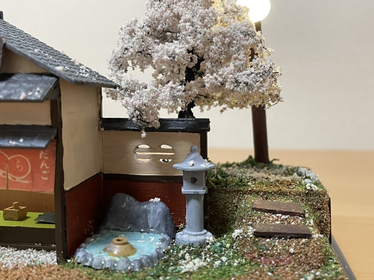 Yahoo!オークション - 桜と山の団子屋 昭和ジオラマ 田舎の情景 Yahoo!オークション - 桜と山の団子屋 昭和ジオラマ 田舎の情景
