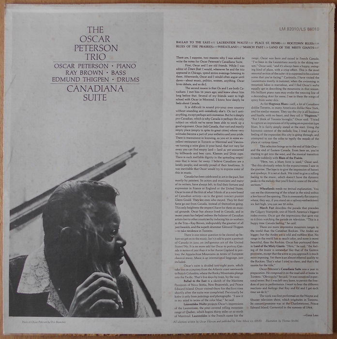 ■中古品■The Oscar Peterson Trio オスカー・ピーターソン・トリオ/Canadiana suite(USED LP)_画像2