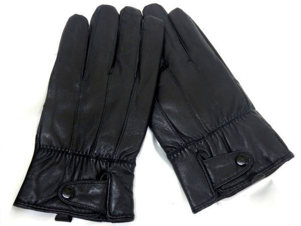  free shipping men's gloves sheep leather ram leather black for man reverse side nappy 