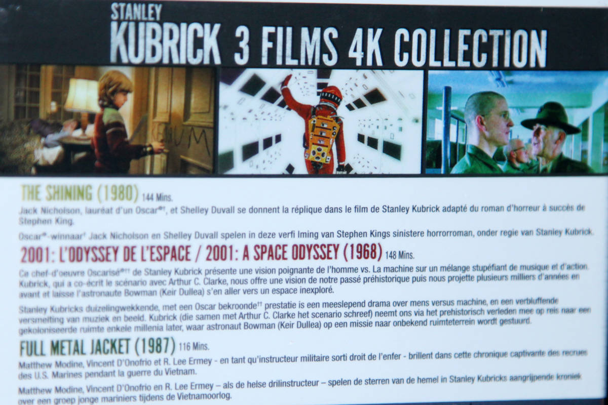 スタンリー・キューブリック 3-Film コレクション 4K ULTRA HD & ブルーレイセット シャイニング 2001年宇宙の旅 フルメタルジャケット_画像3