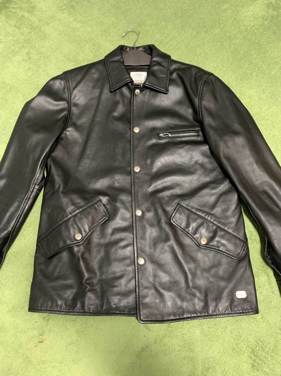 上品 レザージャケット 革ジャン 刺繍ワッペン クライミー CRIMIE LAMB LEATHER COVERALL ライダース JACKET - www.allsportgenova.it
