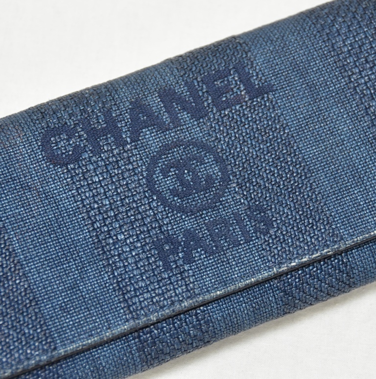 CHANEL シャネル ドーヴィル ロングフラップ財布 A81976 ネイビー