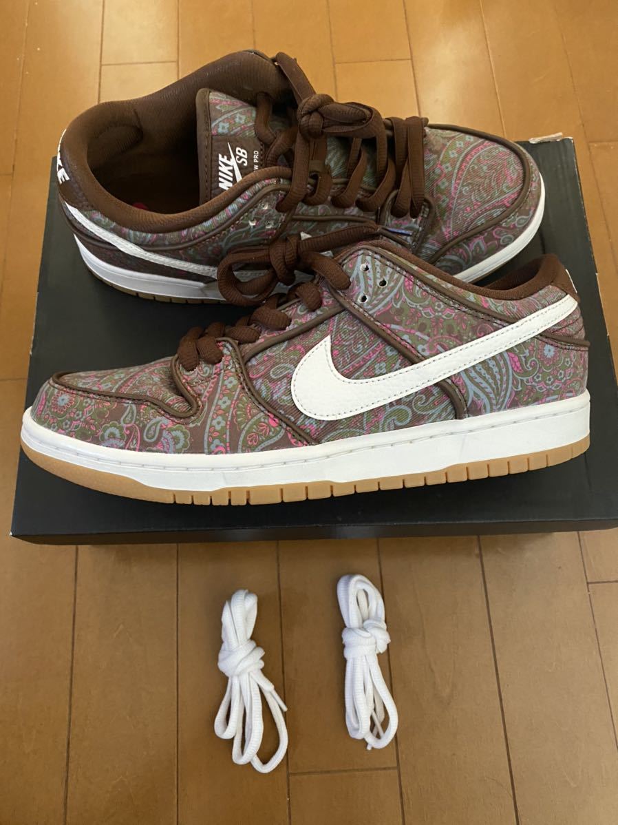 即決 NIKE SB DUNK low PRM BROWN PAISLEY US9 27.0cm 国内正規 ナイキ ダンク エスビー プレミアム ペイズリー ブラウン DH7534-200